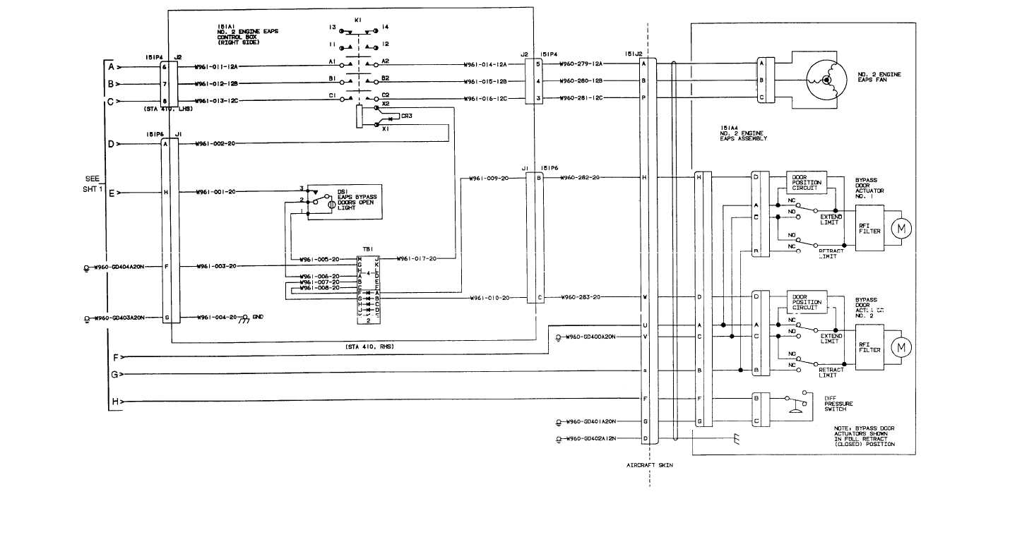 Engine No  2 Air Particle Separator Wiring Diagram  Continued